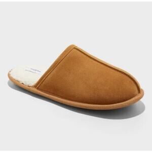 Goodfellow & Co Men's Alex Scuff Slide Suede Leather Slippers Chestnut Size 9/10